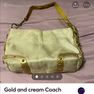 Gold coach purse
